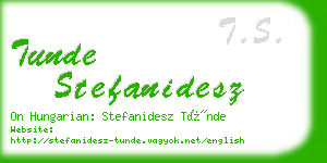 tunde stefanidesz business card